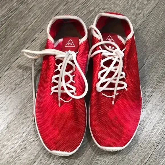 Adidas Hu Holi X Pharrell Williams Men’s Size 9 Red Athletic Sneaker Shoes