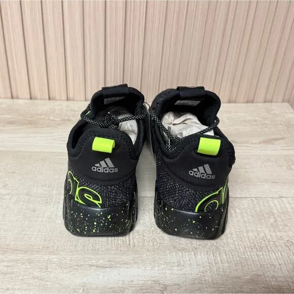 ADIDAS Kaptir 3.0 Unisex Kids Black Lucid Lemon' Athletic Shoes Size 7 IF1672