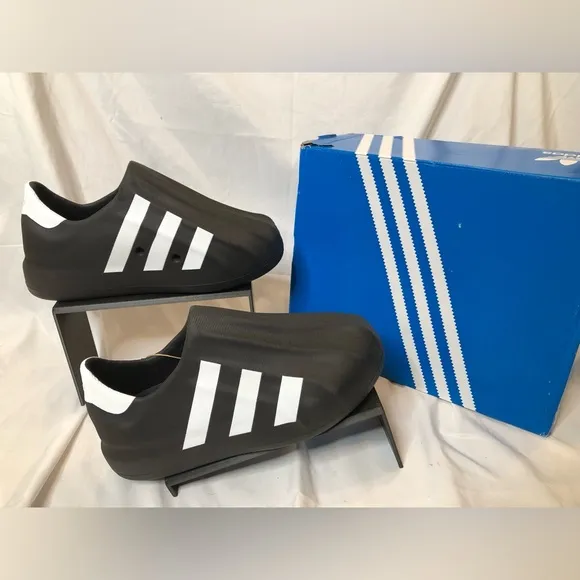 Adidas Men’s AdiFOM Superstar Originals Mule Shoes - Black/White - Size 7