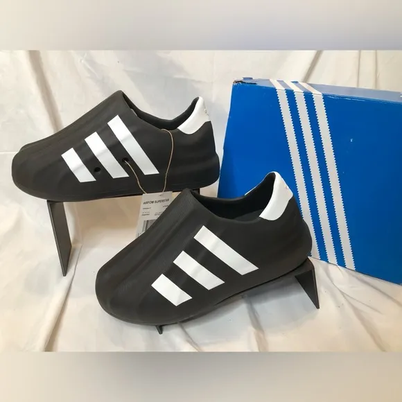 Adidas Men’s AdiFOM Superstar Originals Mule Shoes - Black/White - Size 7