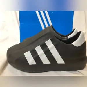 Adidas Men’s AdiFOM Superstar Originals Mule Shoes - Black/White - Size 7