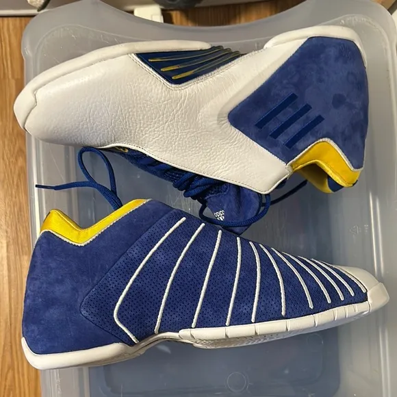 Adidas Men's Blue and White Athletic Shoes