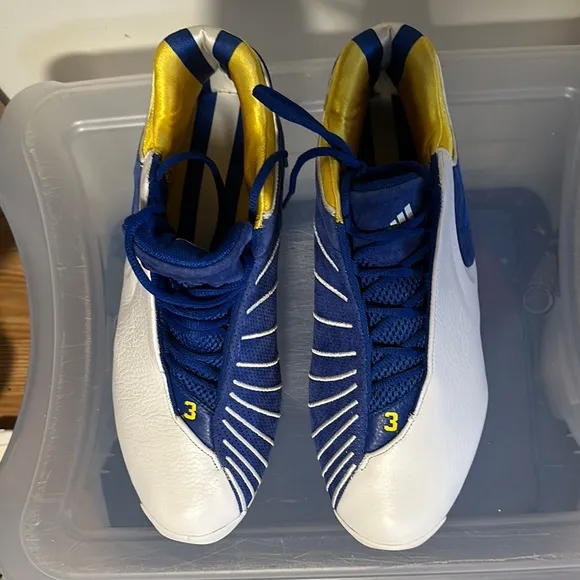 Adidas Men's Blue and White Athletic Shoes