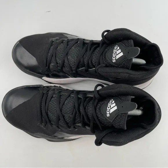 Adidas Men’s Dual Threat 2017 Mid Black White Basketball Shoes BY4182 - Size 9