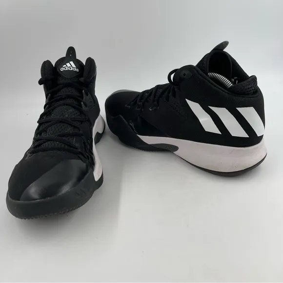 Adidas Men’s Dual Threat 2017 Mid Black White Basketball Shoes BY4182 - Size 9