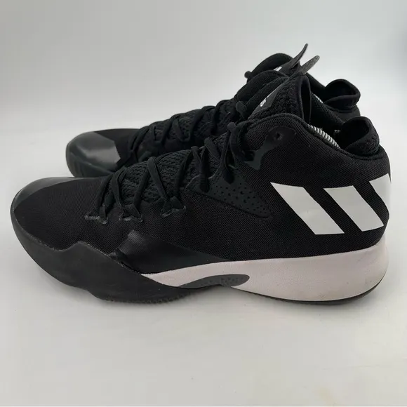 Adidas Men’s Dual Threat 2017 Mid Black White Basketball Shoes BY4182 - Size 9
