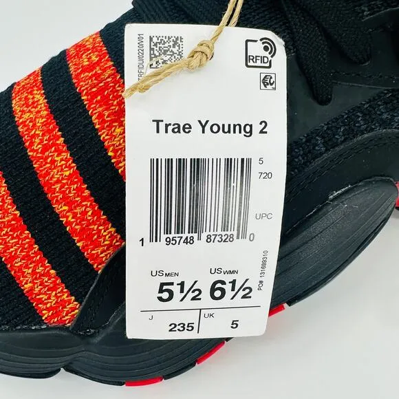 Adidas Men's Trae Young 2 Basketball Shoes 'Atlanta Hawks' HQ0986 Size 5.5/6.5 W