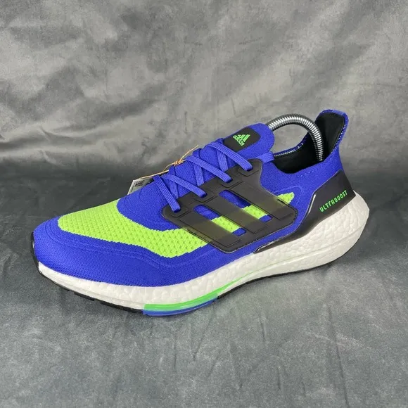 Adidas Mens‎ Ultra Boost 21 Shoes Sneakers Size 9 Blue Black Green