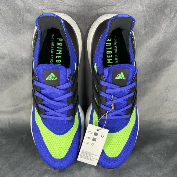 Adidas Mens‎ Ultra Boost 21 Shoes Sneakers Size 9 Blue Black Green
