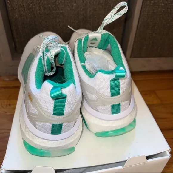 ADIDAS Men’s White &amp; Green Energy Boost Concepts Shiatsu Shoes Size 9 NEW