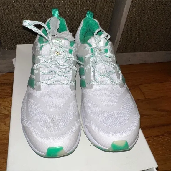 ADIDAS Men’s White &amp; Green Energy Boost Concepts Shiatsu Shoes Size 9 NEW