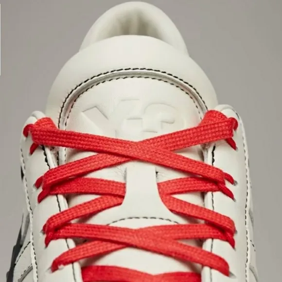 adidas Men’s Y-3 GR.1P Tread-Sole Sneakers Off White/Lush Red Size 10.5