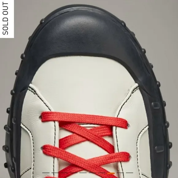 adidas Men’s Y-3 GR.1P Tread-Sole Sneakers Off White/Lush Red Size 10.5