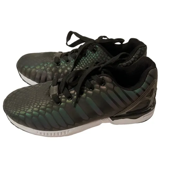 Adidas Men’s ZX Flux Greenish Black Shoes Size 8.5