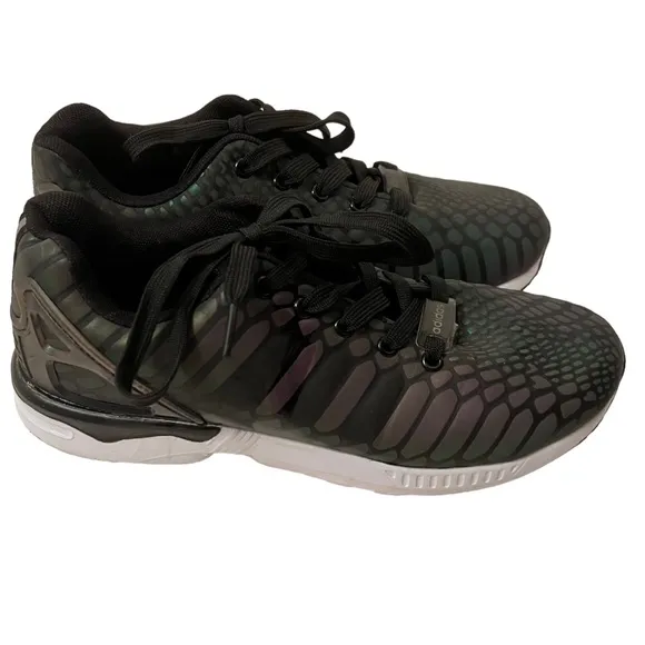 Adidas Men’s ZX Flux Greenish Black Shoes Size 8.5