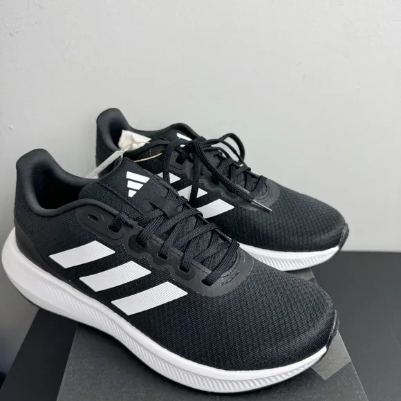 ADIDAS | NEW RunFalcon 3.0 Black and White Running Shoes Women’s Size 7.5 Wide