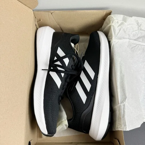 ADIDAS | NEW RunFalcon 3.0 Black and White Running Shoes Women’s Size 7.5 Wide