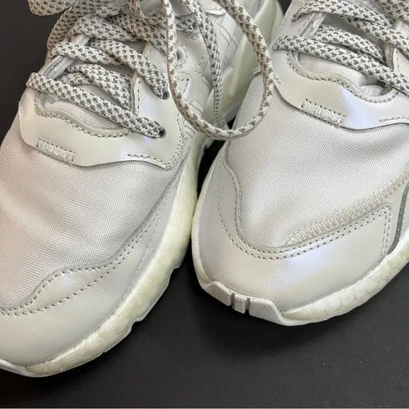 Adidas Nite Jogger Shoes Iridescent White