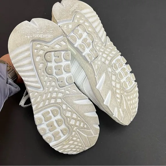 Adidas Nite Jogger Shoes Iridescent White
