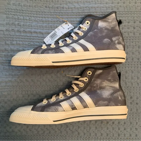 Adidas NIZZA HI RF Sneakers Men’s Size 7 Women's Size 8‎ Gray White GX4586 Shoes