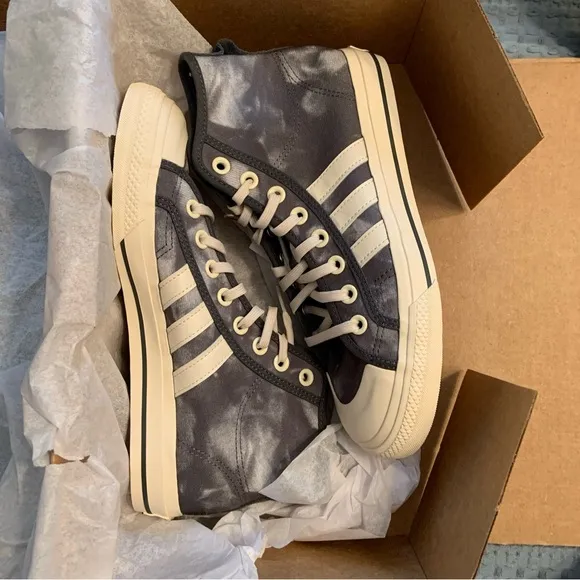 Adidas NIZZA HI RF Sneakers Men’s Size 7 Women's Size 8‎ Gray White GX4586 Shoes