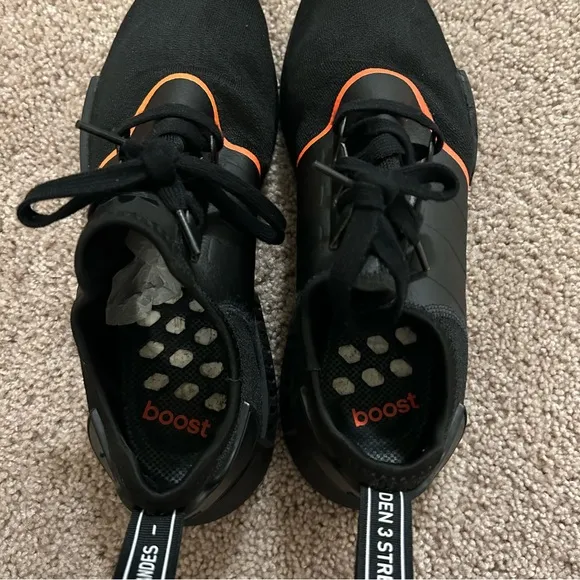 Adidas NMD R1 Core Black Solar Red Men’s Size 13