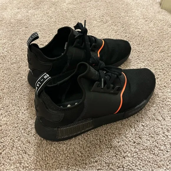 Adidas NMD R1 Core Black Solar Red Men’s Size 13