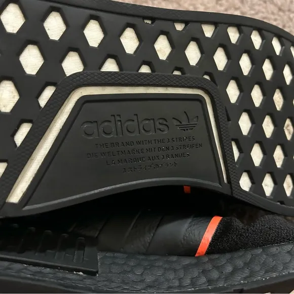 Adidas NMD R1 Core Black Solar Red Men’s Size 13