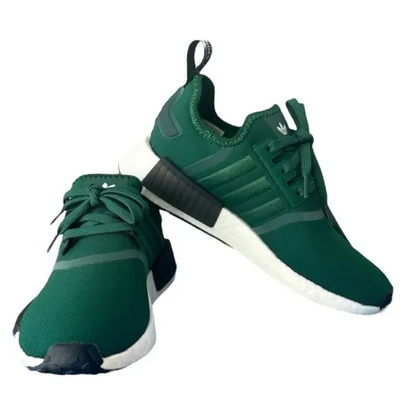 Adidas NMD R1 X Parley Dark Green Core Black White Womens Running Shoes Size 8.5
