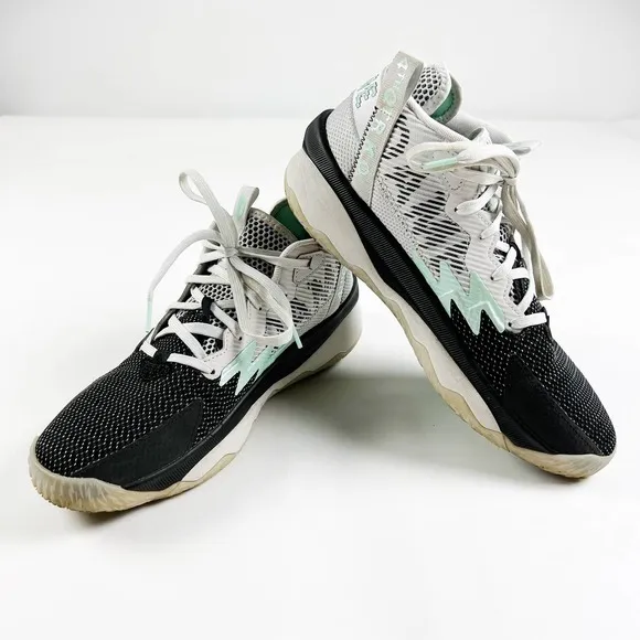Adidas originals DAME 8 shoes black white mint green unisex womens 10 MENS 9