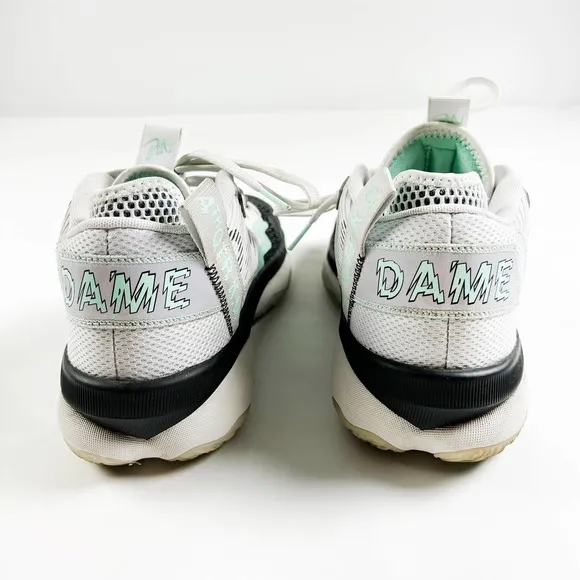 Adidas originals DAME 8 shoes black white mint green unisex womens 10 MENS 9