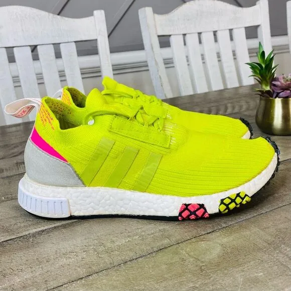 Adidas Originals NMD Racer Primeknit Lifestyle Semi Solar Yellow Women’s 9.5