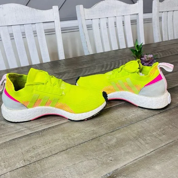 Adidas Originals NMD Racer Primeknit Lifestyle Semi Solar Yellow Women’s 9.5