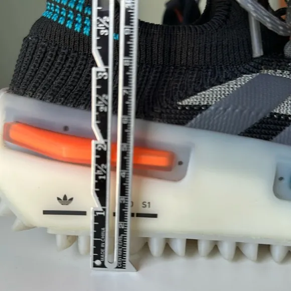 adidas Originals NMD S1 Core Black Teal Orange Running Shoe US Men 6 Women’s 7