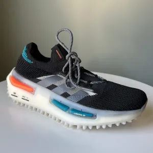 adidas Originals NMD S1 Core Black Teal Orange Running Shoe US Men 6 Women’s 7