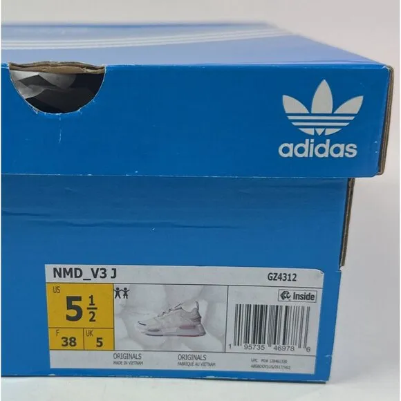 Adidas Originals NMD V3 J Kids Unisex White Blue Red Shoes Sneakers GZ4312