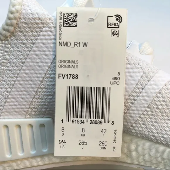 Adidas Originals NMD_R1 S White/Copper Running Shoes FV1788 Women’s Size 9.5