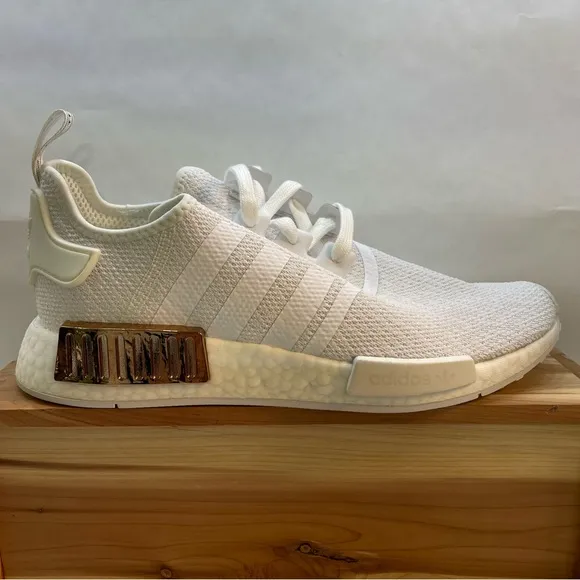 Adidas Originals NMD_R1 S White/Copper Running Shoes FV1788 Women’s Size 9.5
