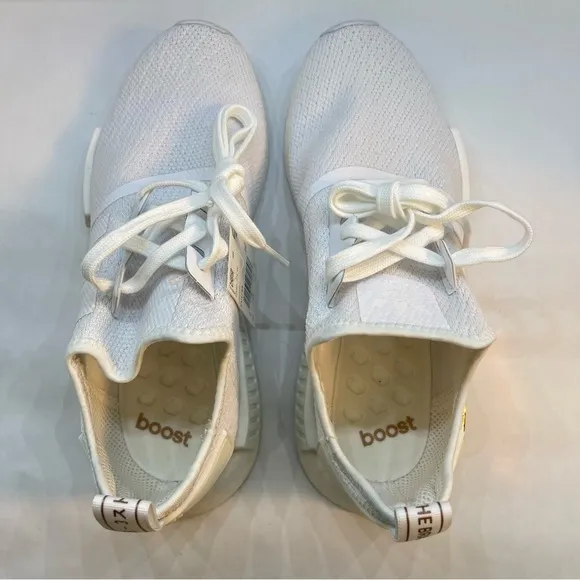 Adidas Originals NMD_R1 S White/Copper Running Shoes FV1788 Women’s Size 9.5