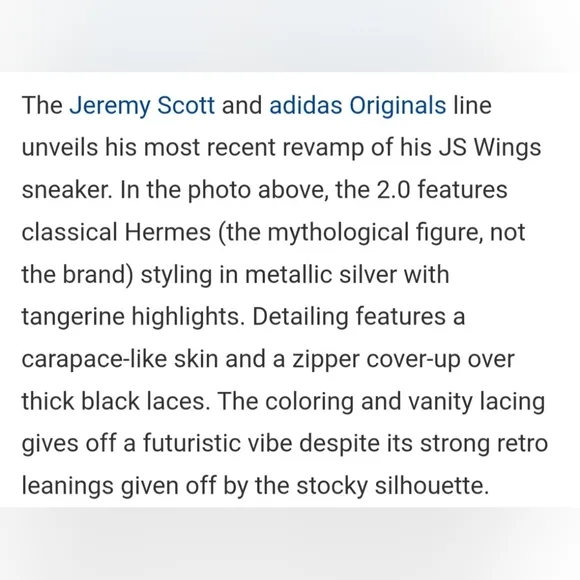 Adidas Originals X Jeremy Scott Wings 2.0