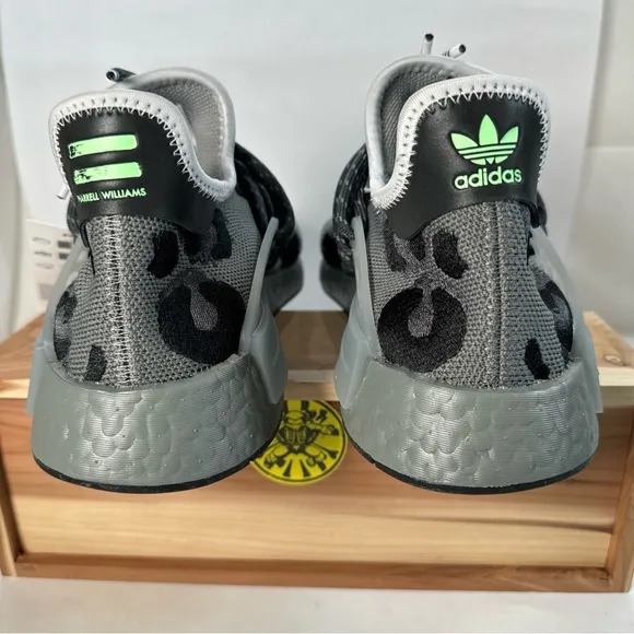 Adidas Pharrell x NMD Human Race Animal Print Grey Shoes ID1531 Men’s Size 8.5