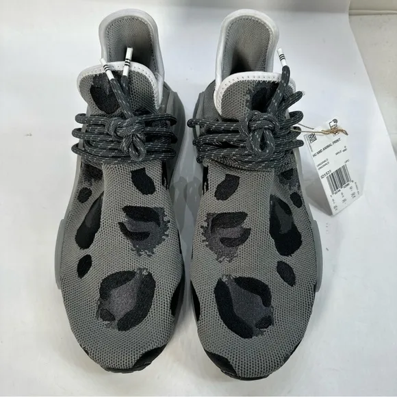 Adidas Pharrell x NMD Human Race Animal Print Grey Shoes ID1531 Men’s Size 8.5