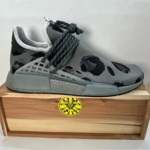 Adidas Pharrell x NMD Human Race Animal Print Grey Shoes ID1531 Men’s Size 8.5
