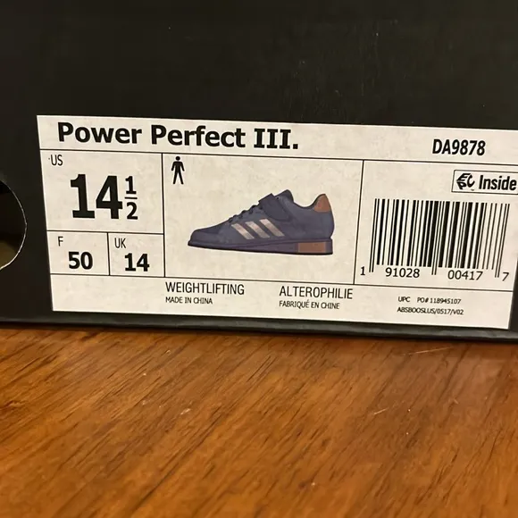Adidas Power Perfect III Weightlifting shoes sneakers DA9878 Men’s Size 14.5