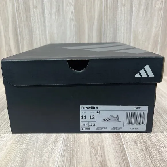 Adidas Powerlift 5 White Black Synthetic Lace Up Weightlifting Shoes Men’s sizes