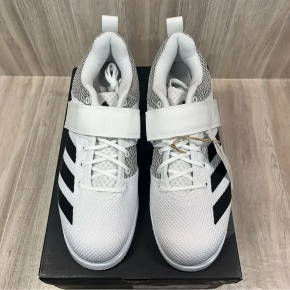 Adidas Powerlift 5 White Black Synthetic Lace Up Weightlifting Shoes Men’s sizes