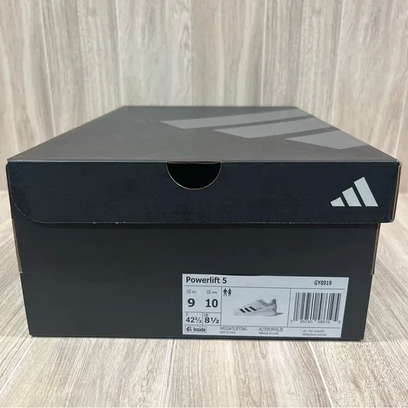 Adidas Powerlift 5 White Black Synthetic Lace Up Weightlifting Shoes Men’s sizes