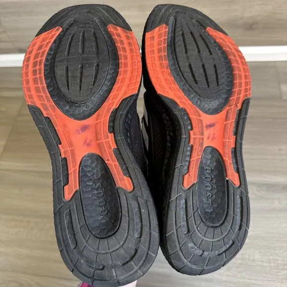 Adidas Pureboost Schwarz‎ Carbon EUR 41.5 US 8 HQ1455 Men’s Black Orange Shoes
