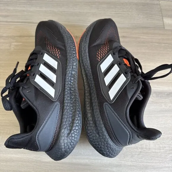 Adidas Pureboost Schwarz‎ Carbon EUR 41.5 US 8 HQ1455 Men’s Black Orange Shoes