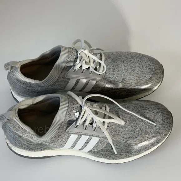 Adidas Pureboost XG Gray White Marathon Running Shoes Women’s Low Cut Women’s 9